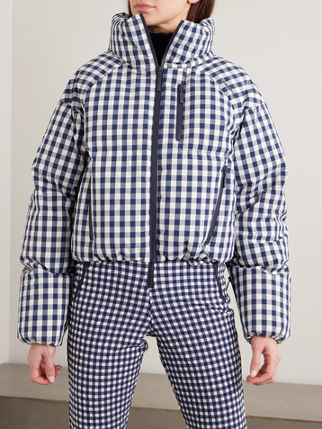 CORDOVA Cortina cropped gingham quilted down ski jacket