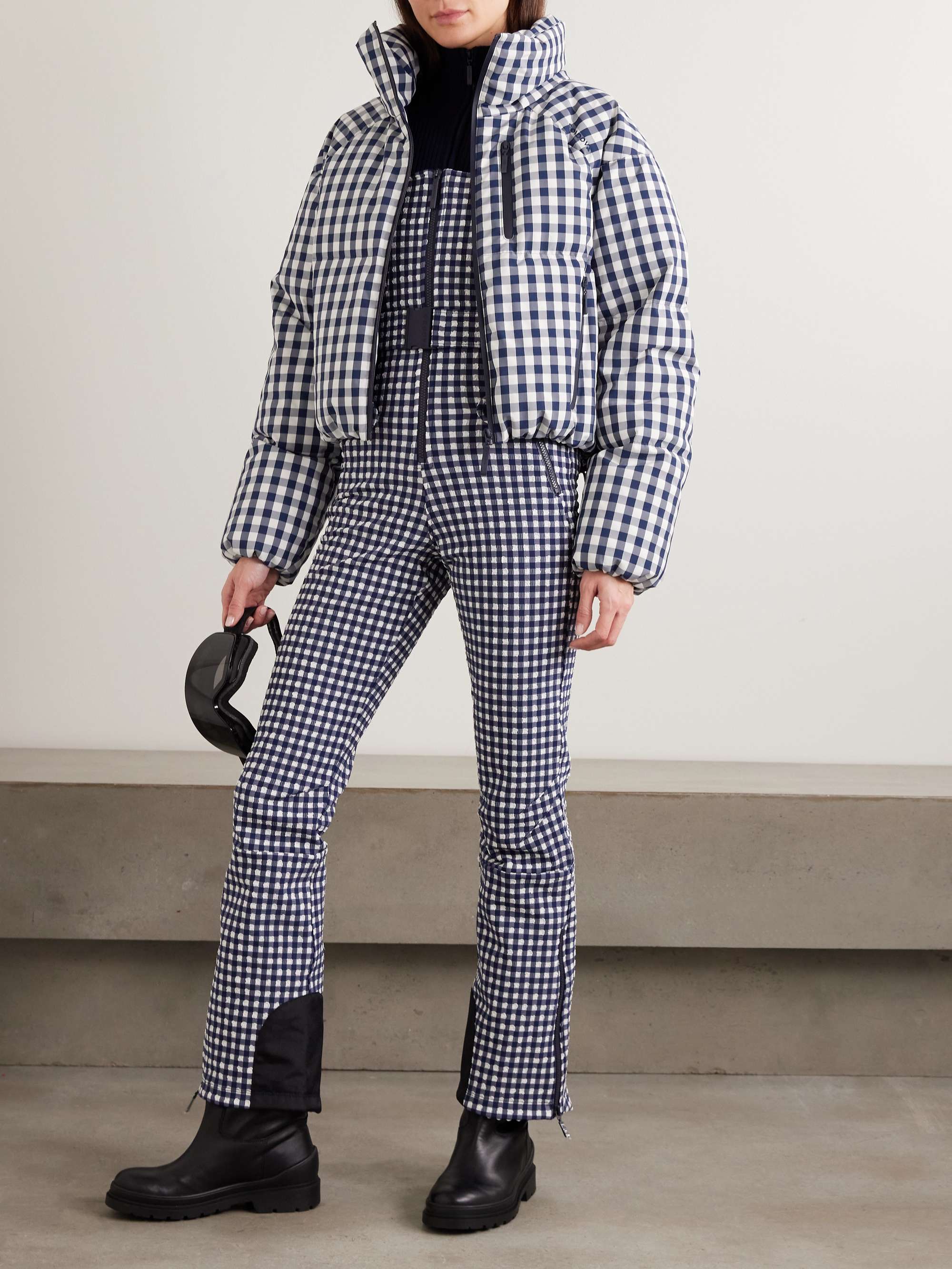 CORDOVA Cortina cropped gingham quilted down ski jacket | NET-A-PORTER