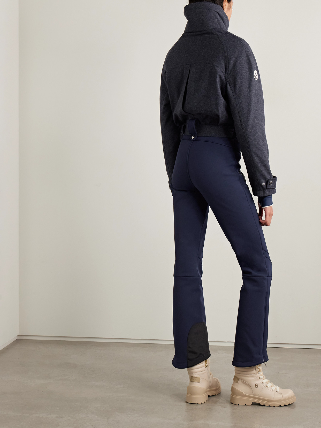 Cordova Eiger Belted Wool-blend And Twill Ski Suit In Blue