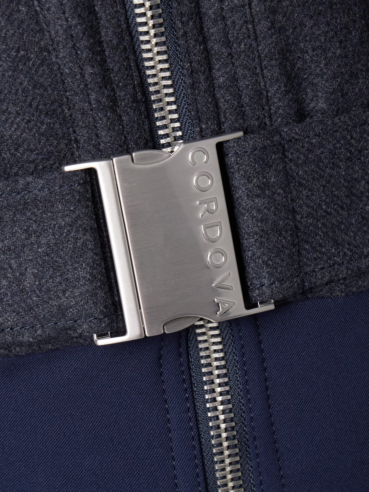 Cordova Eiger Belted Wool-blend And Twill Ski Suit In Blue