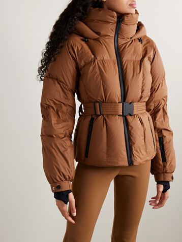 CORDOVA The Monterosa hooded belted quilted recycled down ski jacket