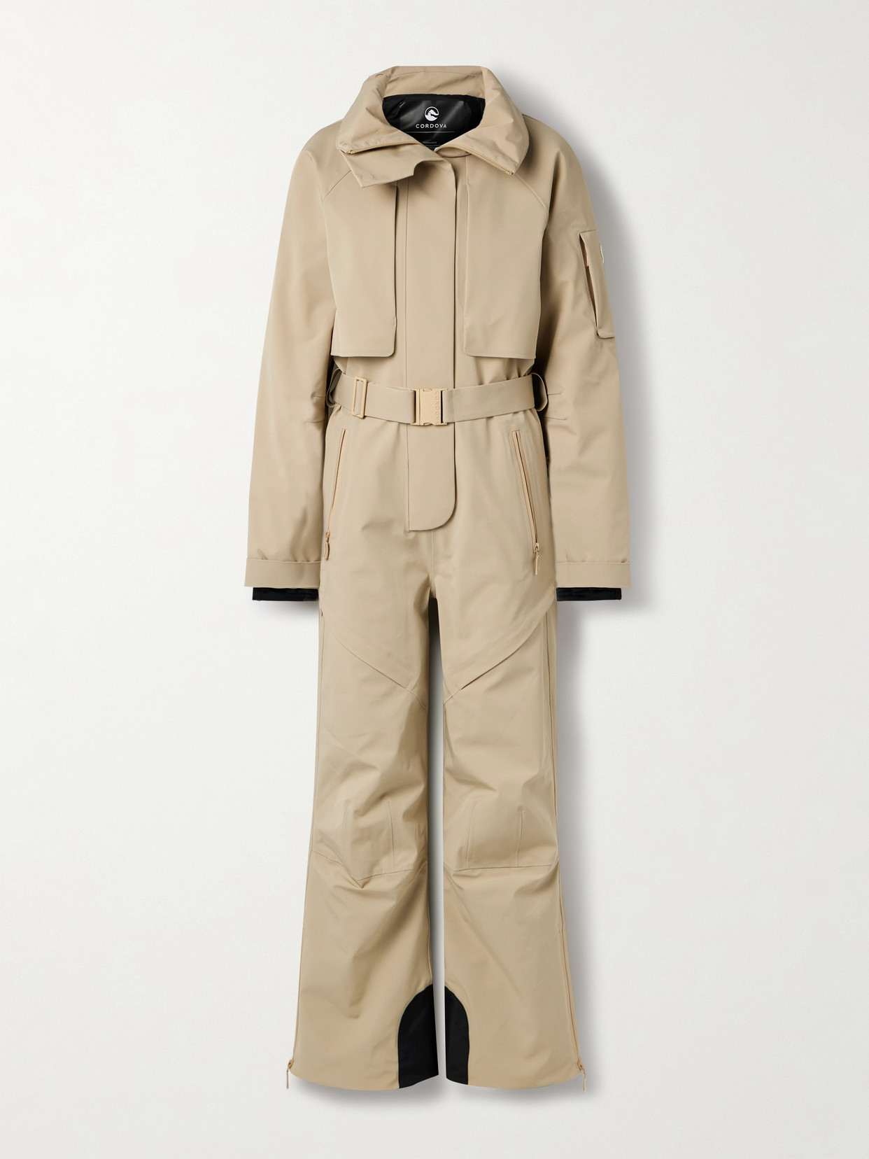 Cordova Volta Belted Ski Suit In Neutral