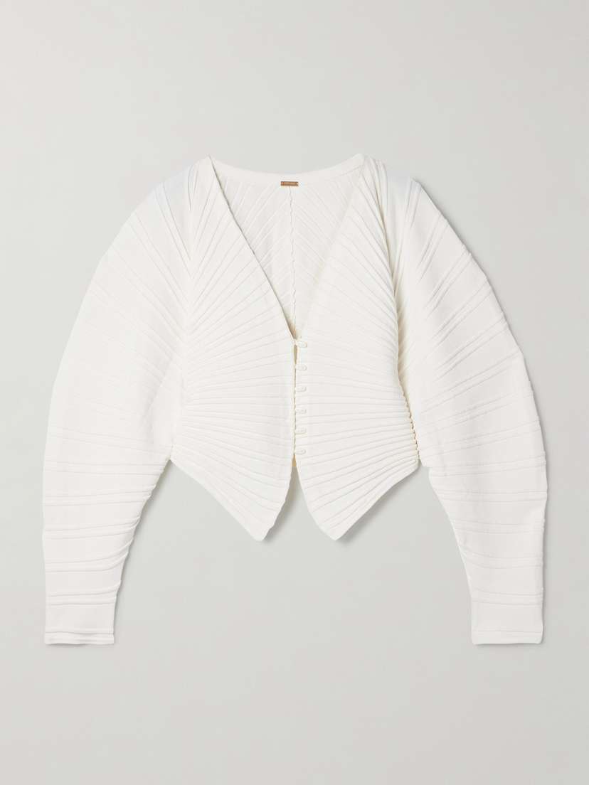 Cult Gaia Blair Ribbed-knit Cardigan