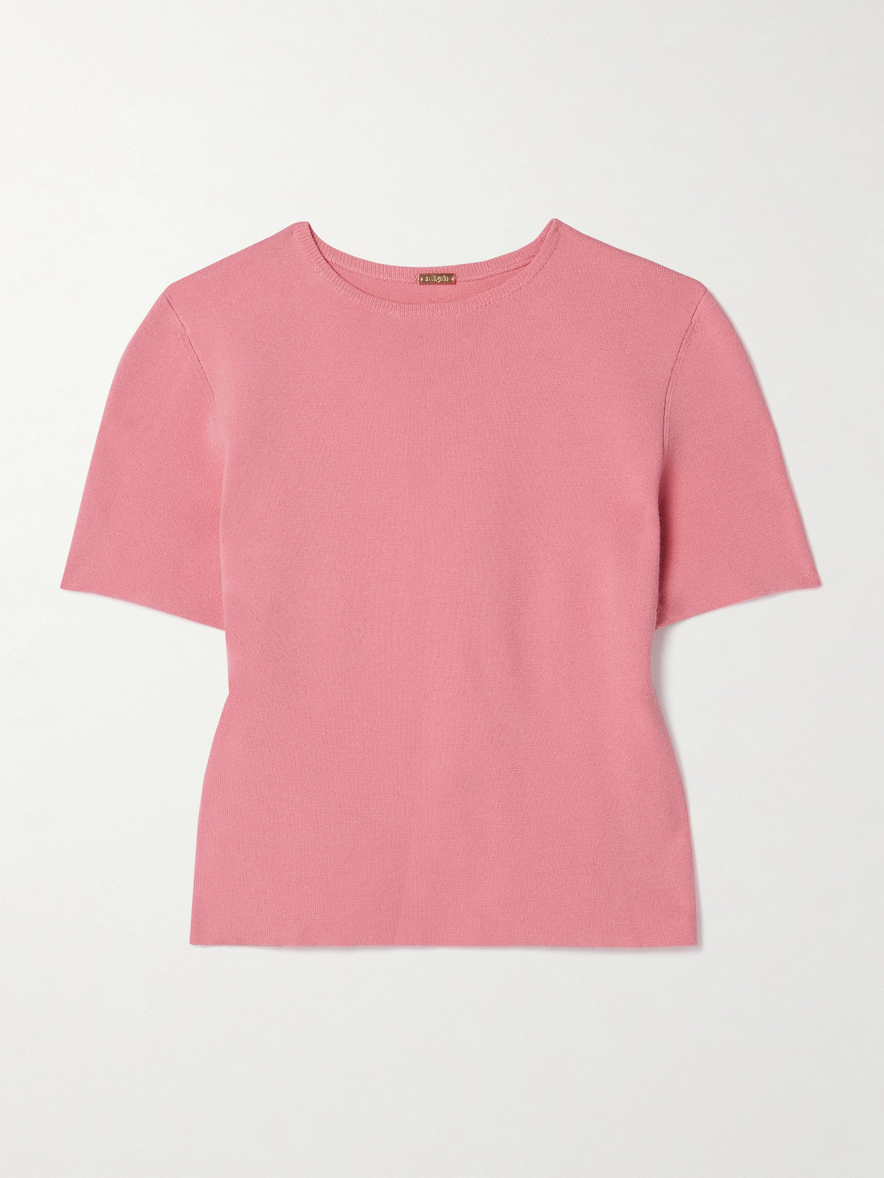 Cult Gaia Milios Knitted T-shirt In Pink