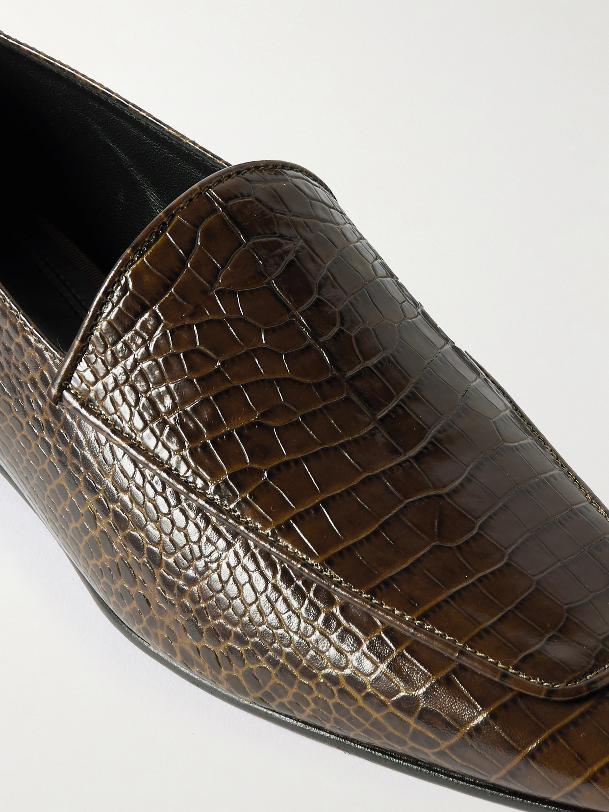 Tove Cora Croc-effect Leather Loafers