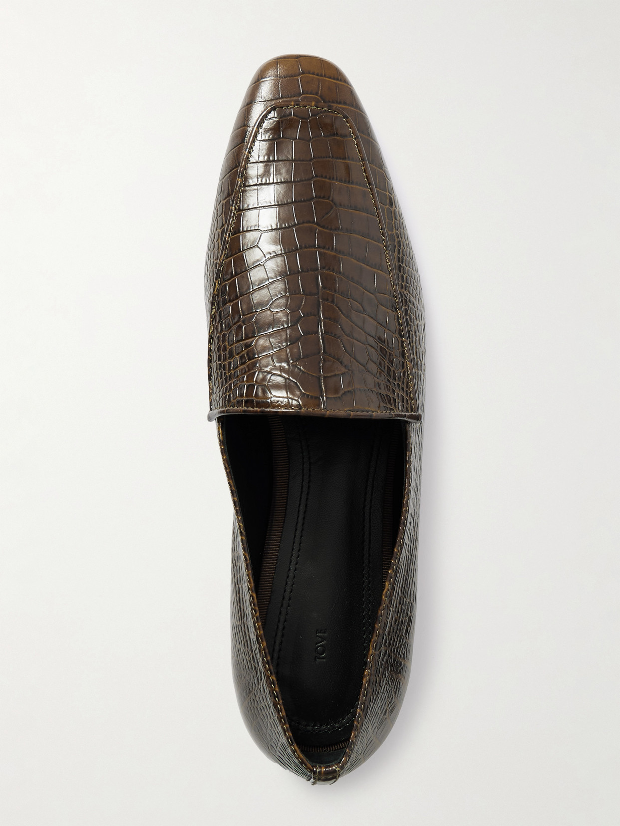 Tove Cora Croc-effect Leather Loafers