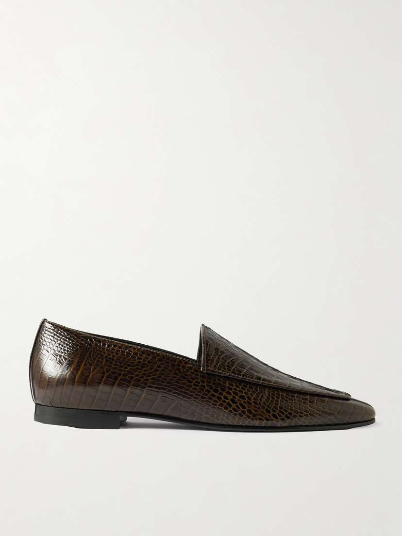 Tove Cora Croc-effect Leather Loafers
