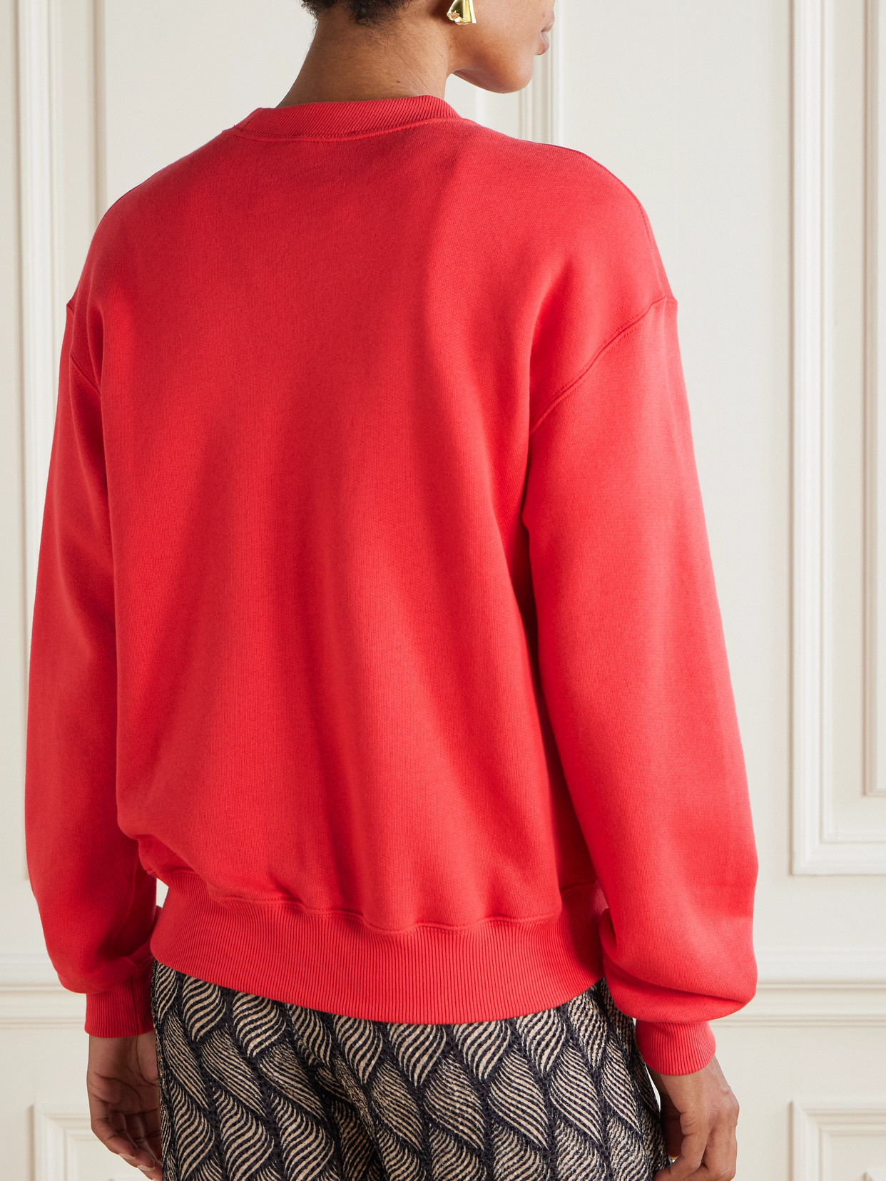 Polo Ralph Lauren Logo-embroidered Cotton-blend Jersey Sweatshirt In Red