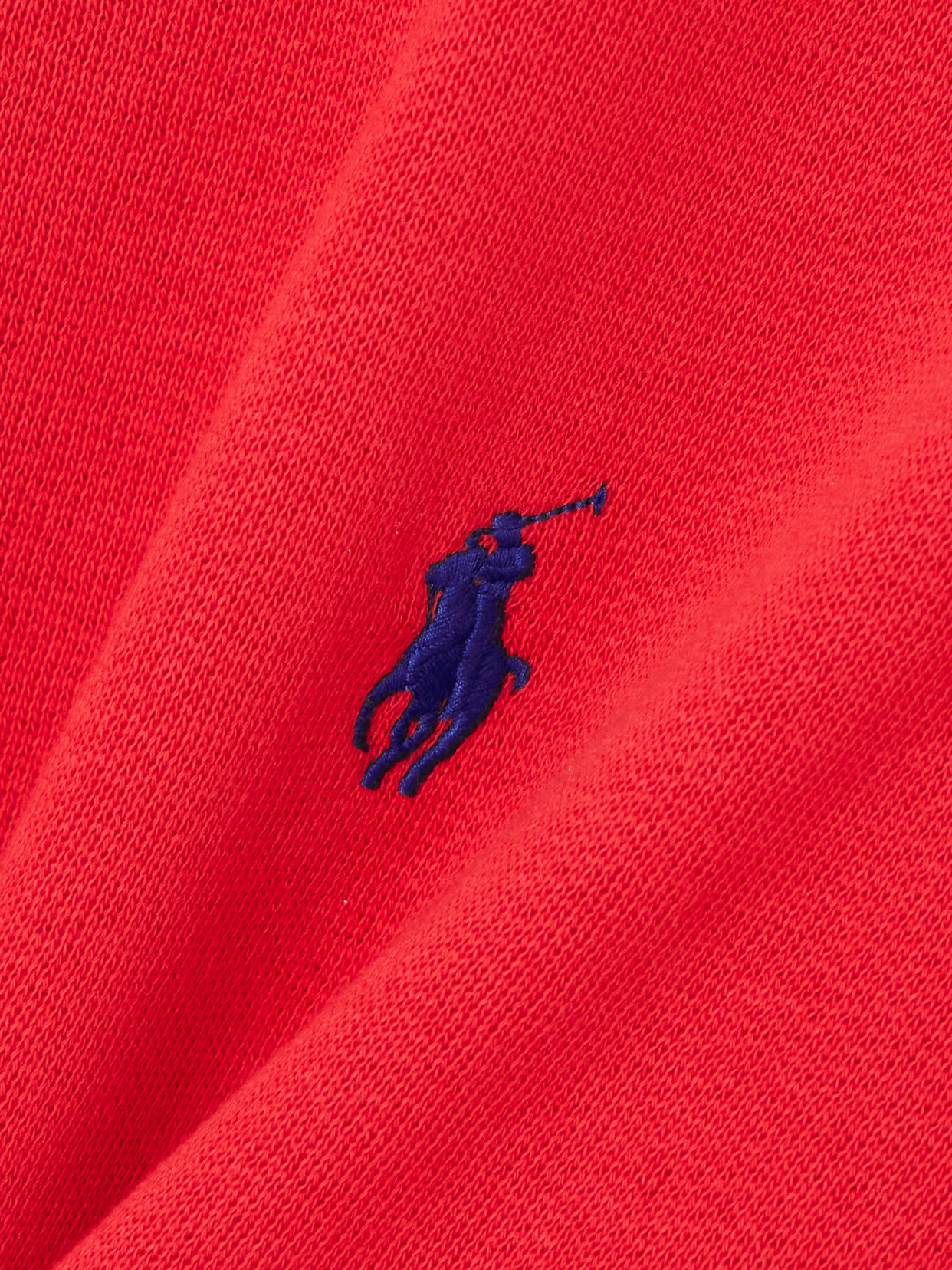 Polo Ralph Lauren Logo-embroidered Cotton-blend Jersey Sweatshirt In Red