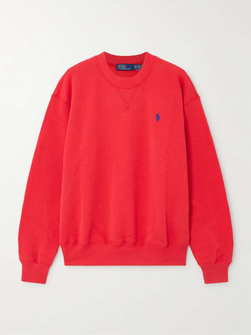 Polo Ralph Lauren Logo-embroidered Cotton-blend Jersey Sweatshirt