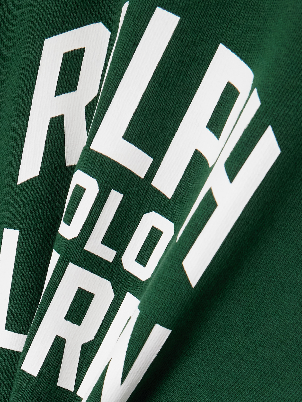 Polo Ralph Lauren Womens Northwest Pine Branded-print Half-zip Cotton-blend Sweatshirt In Green