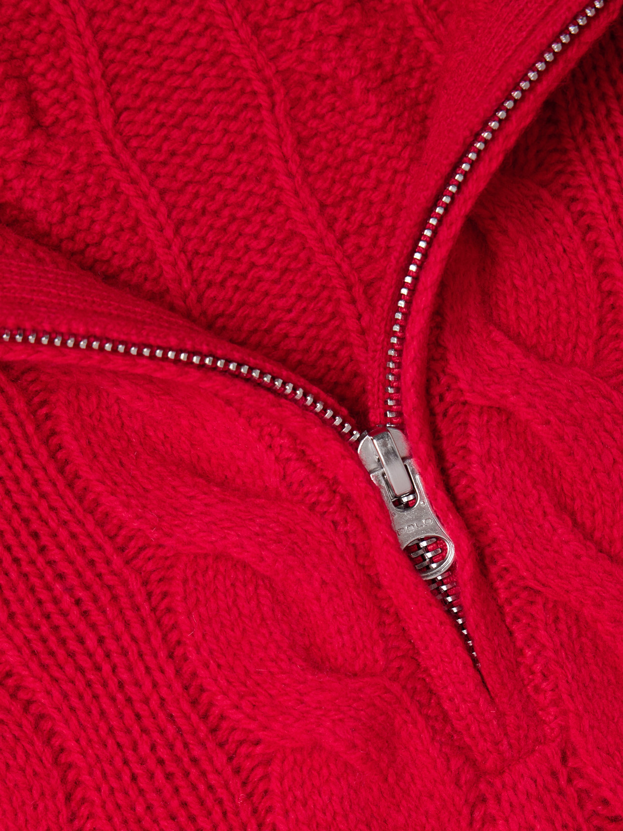 Polo Ralph Lauren Cable-knit Wool And Cashmere-blend Sweater In Red