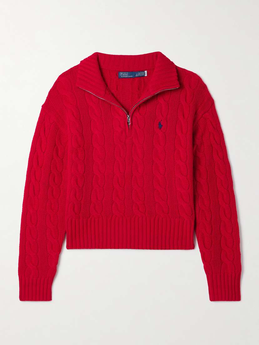 Polo Ralph Lauren Cable-knit Wool And Cashmere-blend Sweater