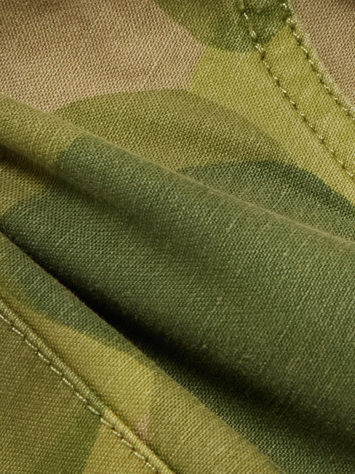 Polo Ralph Lauren Camouflage-print Cotton-canvas Barrel-leg Pants In Green