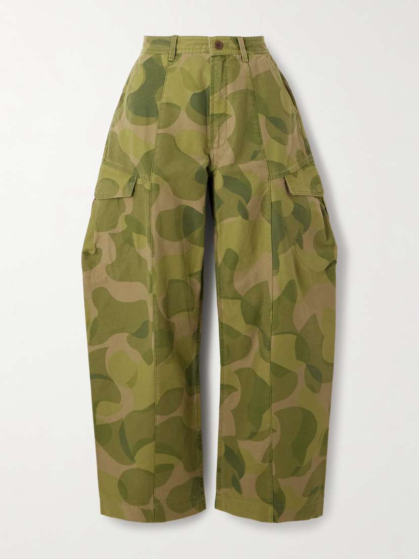 Polo Ralph Lauren Camouflage-print Cotton-canvas Barrel-leg Pants
