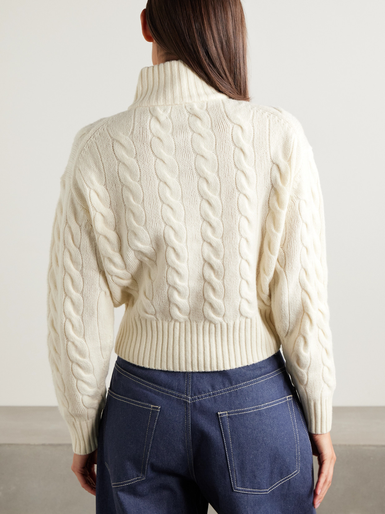 Polo Ralph Lauren Cable-knit Wool And Cashmere-blend Sweater In Multi