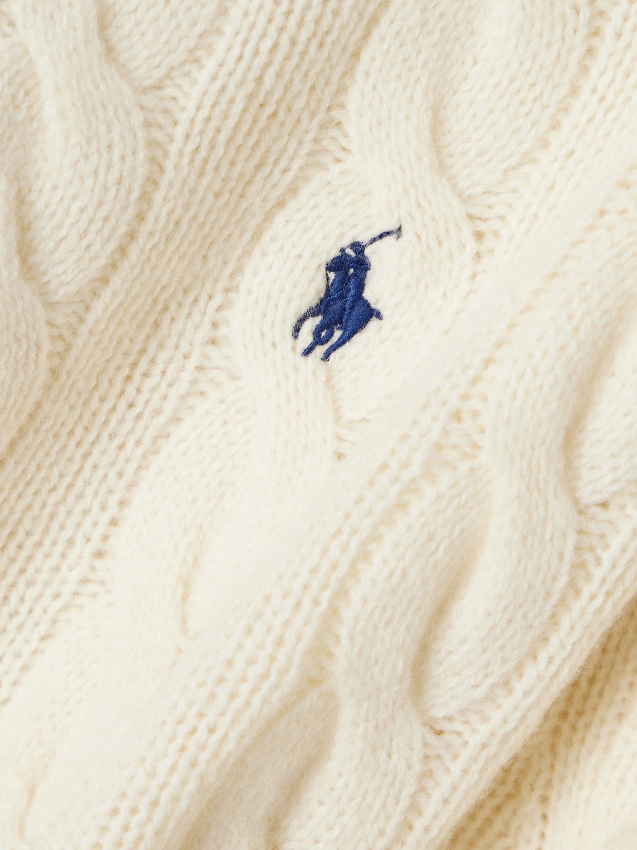 Polo Ralph Lauren Cable-knit Wool And Cashmere-blend Sweater In Multi