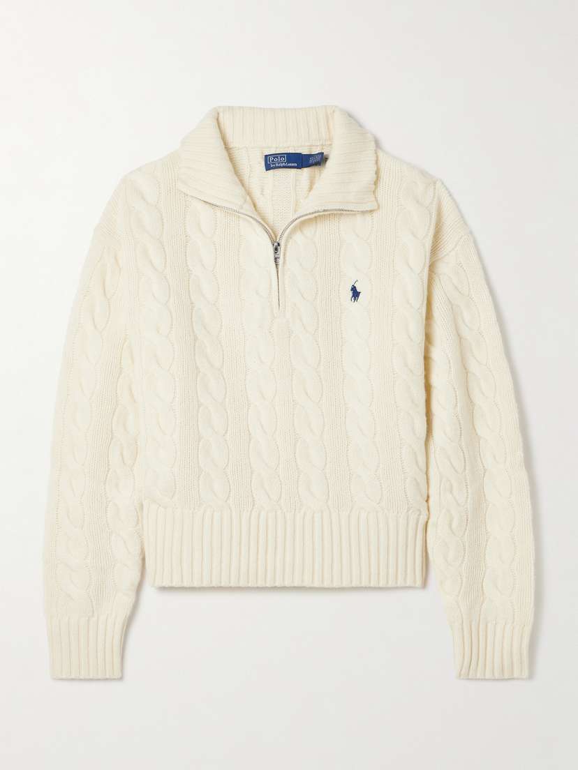 Polo Ralph Lauren Cable-knit Wool And Cashmere-blend Sweater