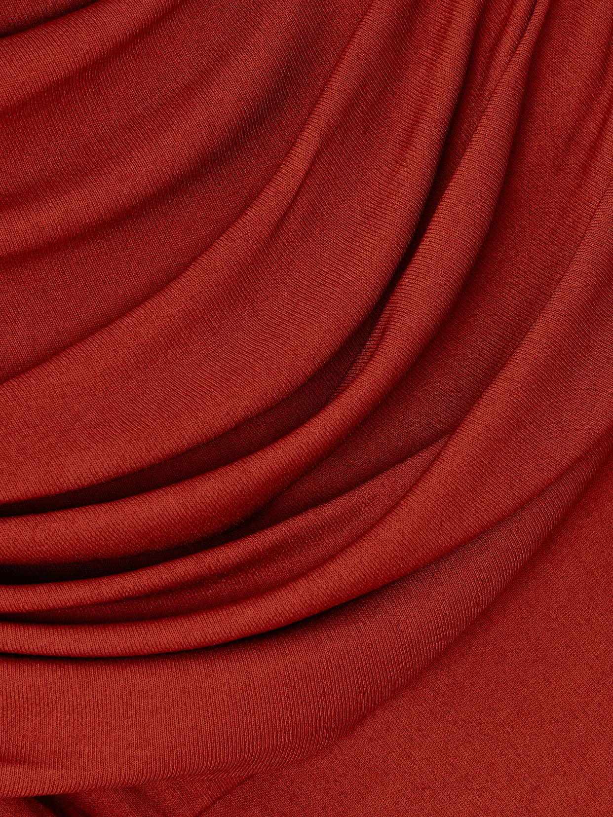 Giambattista Valli One-shoulder Draped Jersey Gown In Red