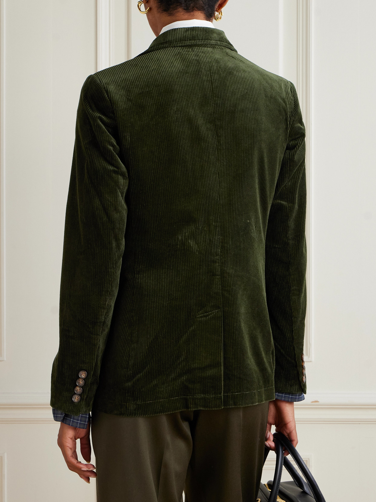 Polo Ralph Lauren Cotton-corduroy Blazer In Green