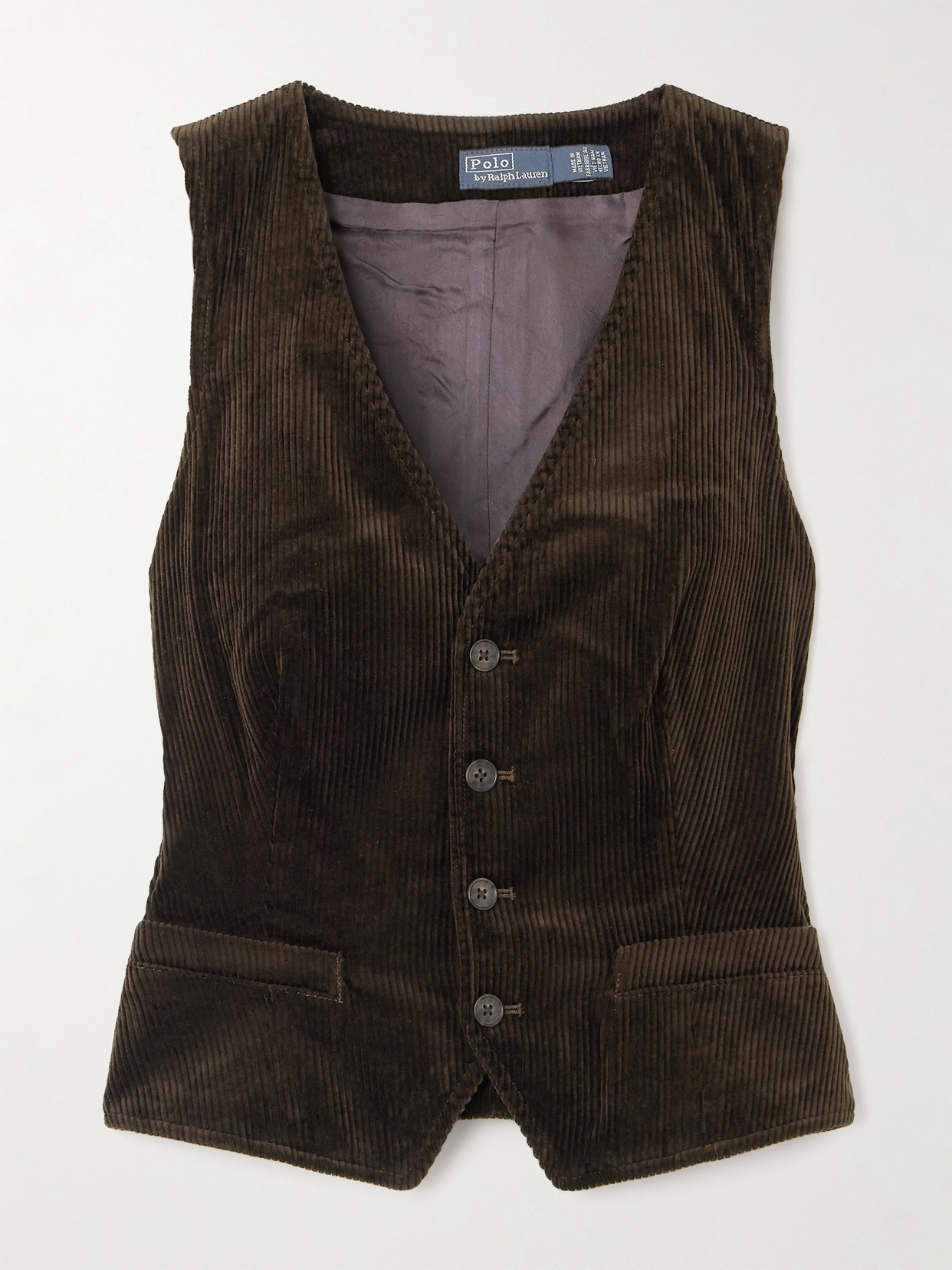 Polo Ralph Lauren Cotton-corduroy Vest In Brown