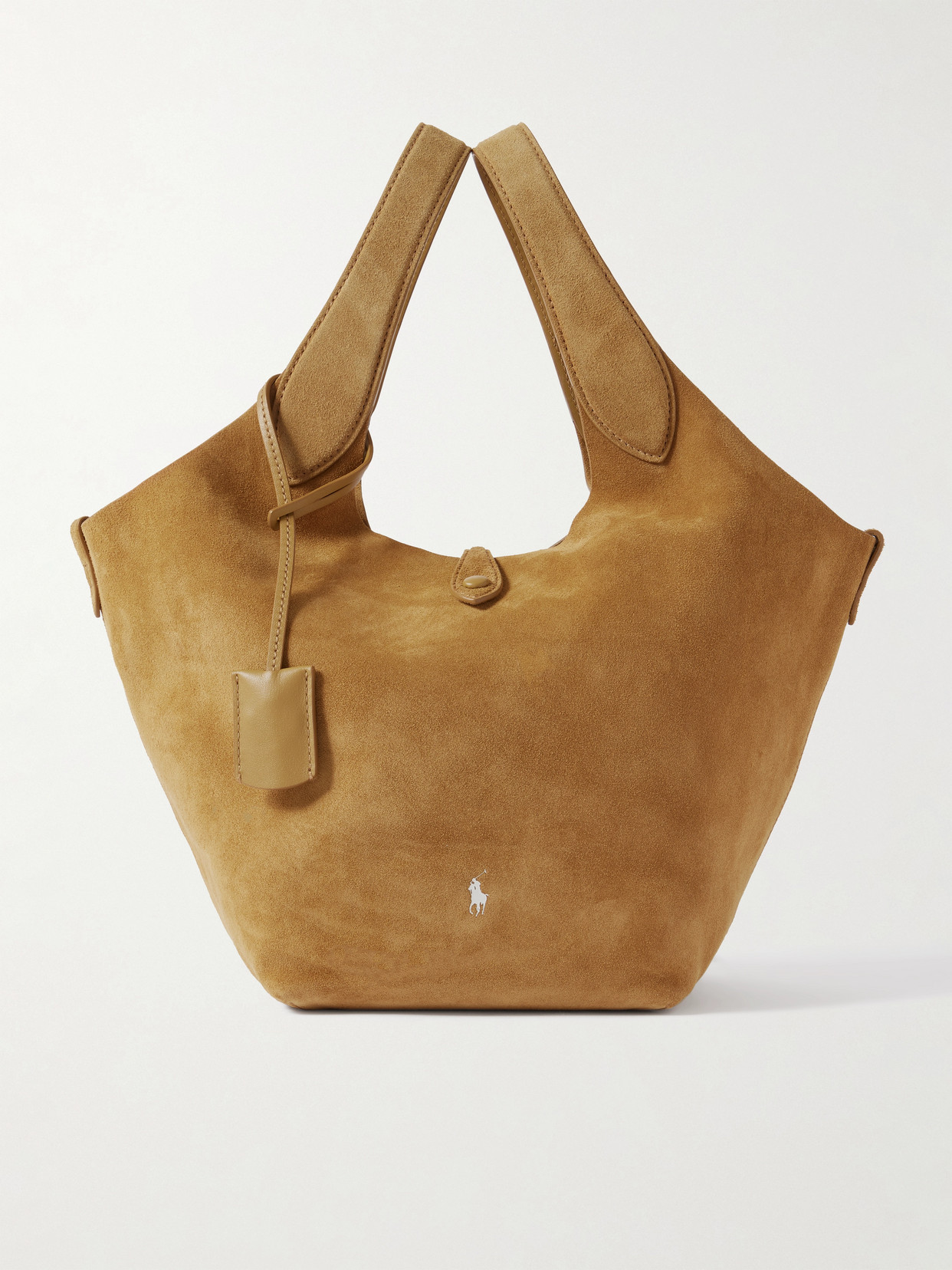 Polo Ralph Lauren Polo Play Leather-trimmed Suede Tote
