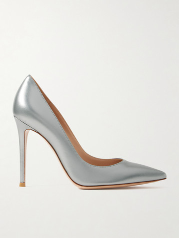 GIANVITO ROSSI Gianvito 105 metallic leather pumps