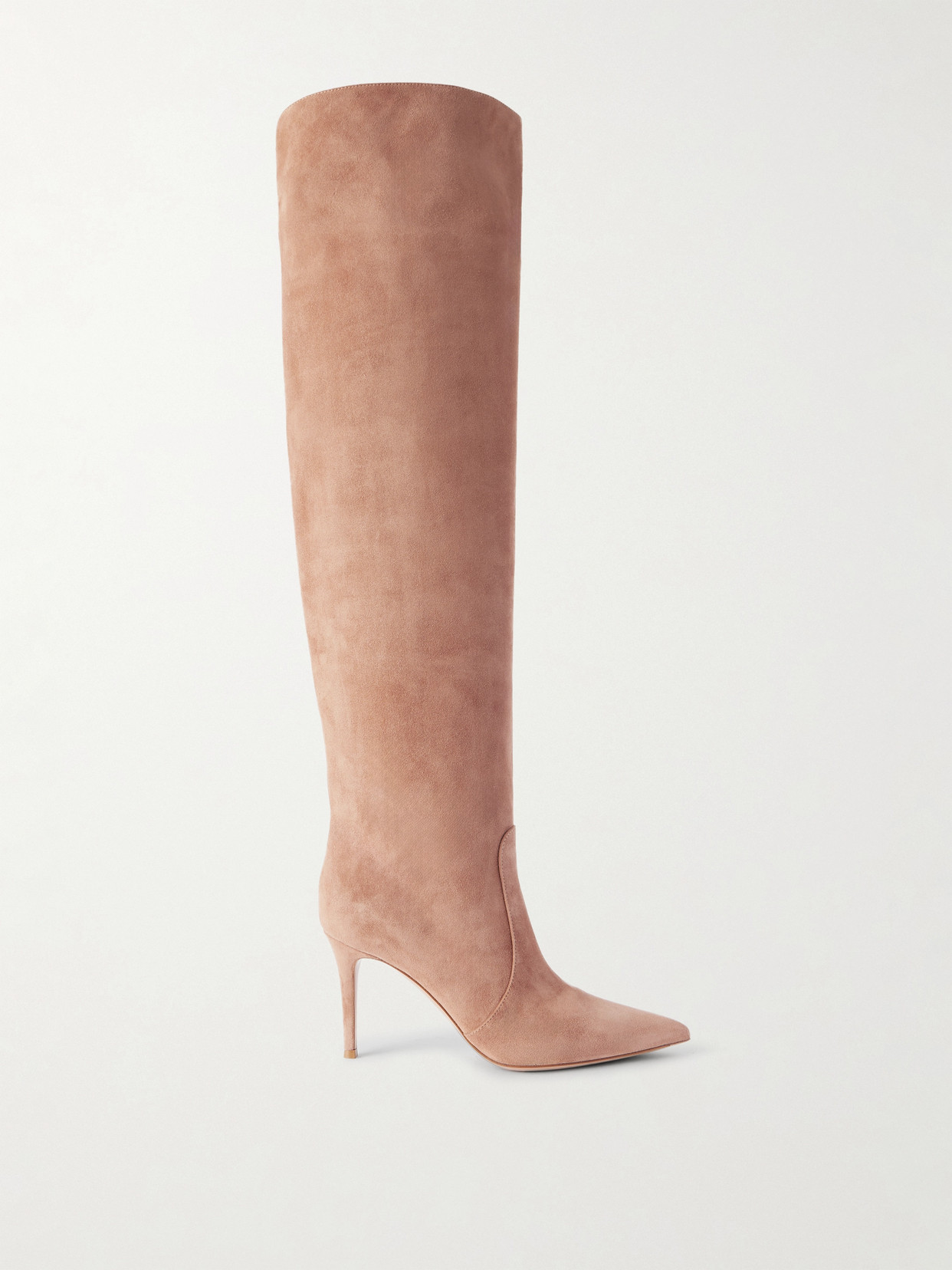 Gianvito Rossi Hansen 85 Suede Over-the-knee Boots In Neutral
