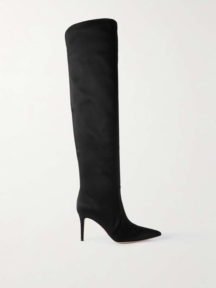 Gianvito Rossi Hansen 85 Satin-crepe Over-the-knee Boots