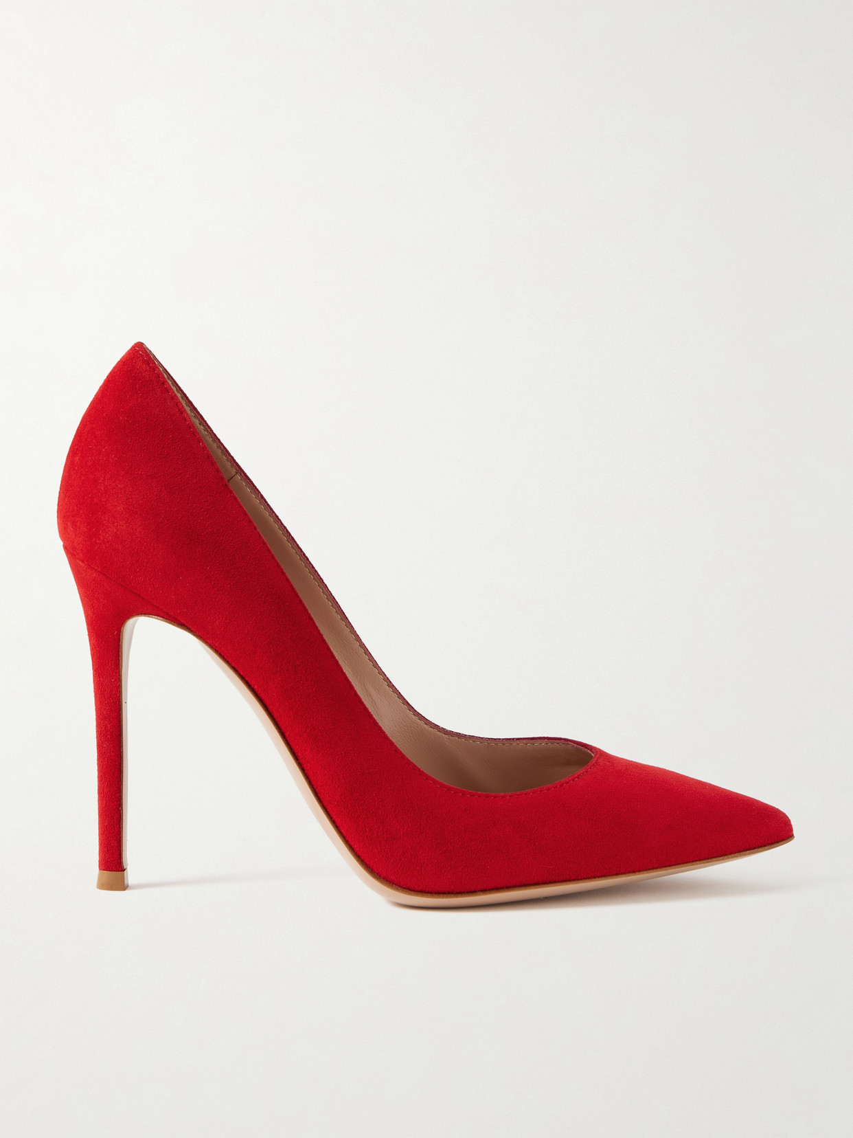 Gianvito Rossi 105 Suede Pumps In Red