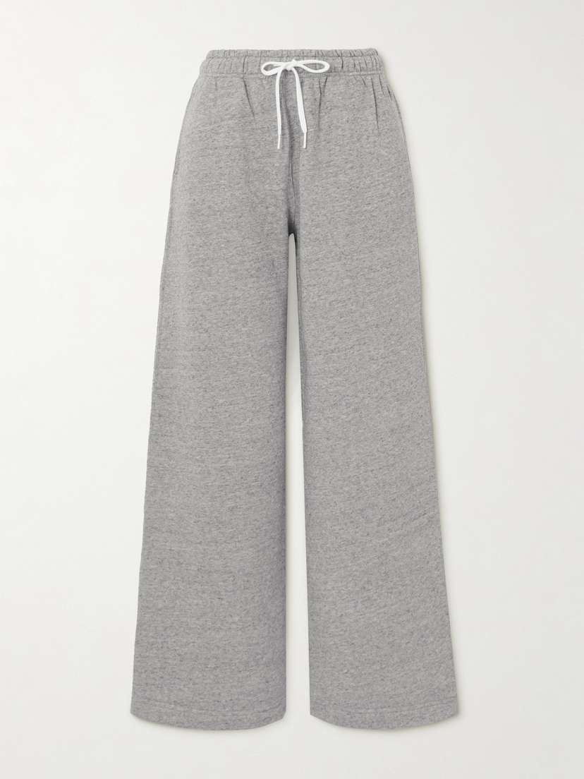 Polo Ralph Lauren Embroidered Cotton-blend Jersey Wide-leg Track Pants