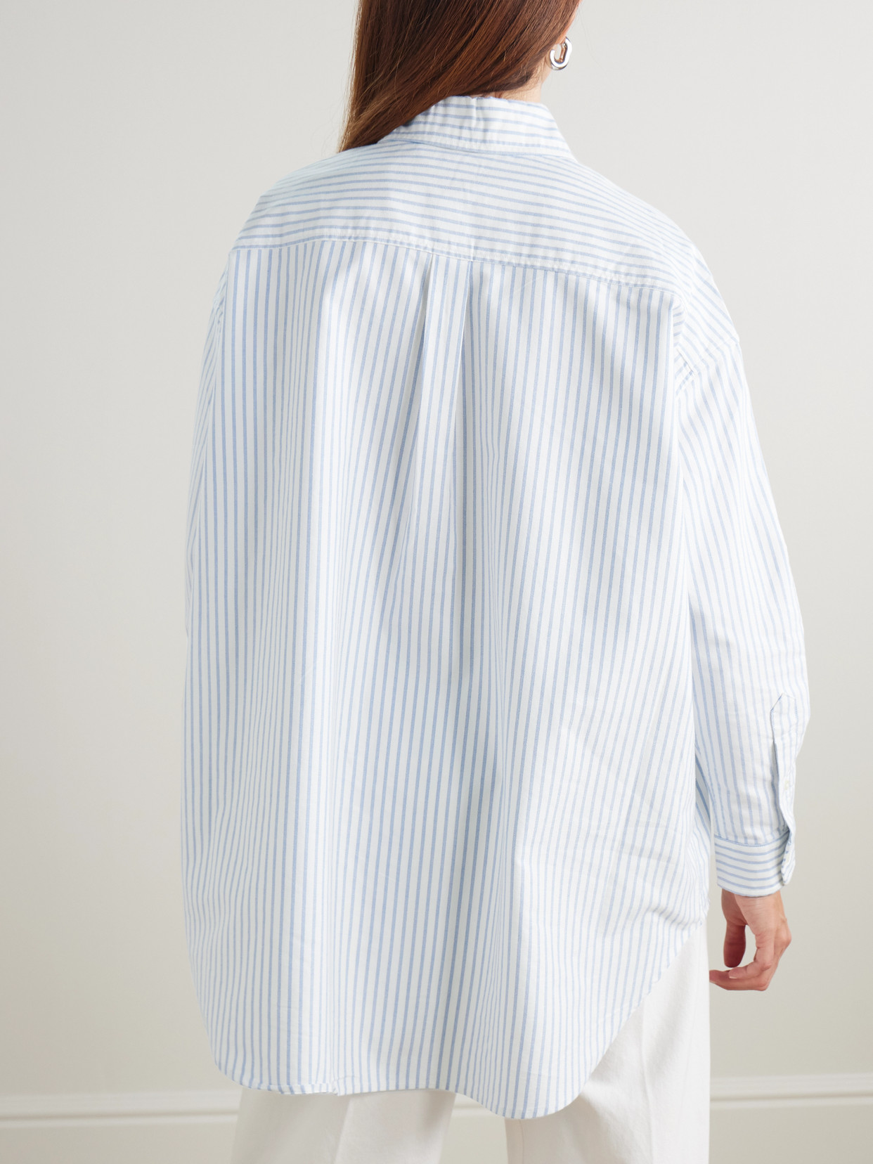 Polo Ralph Lauren Embroidered Striped Cotton Oxford Shirt