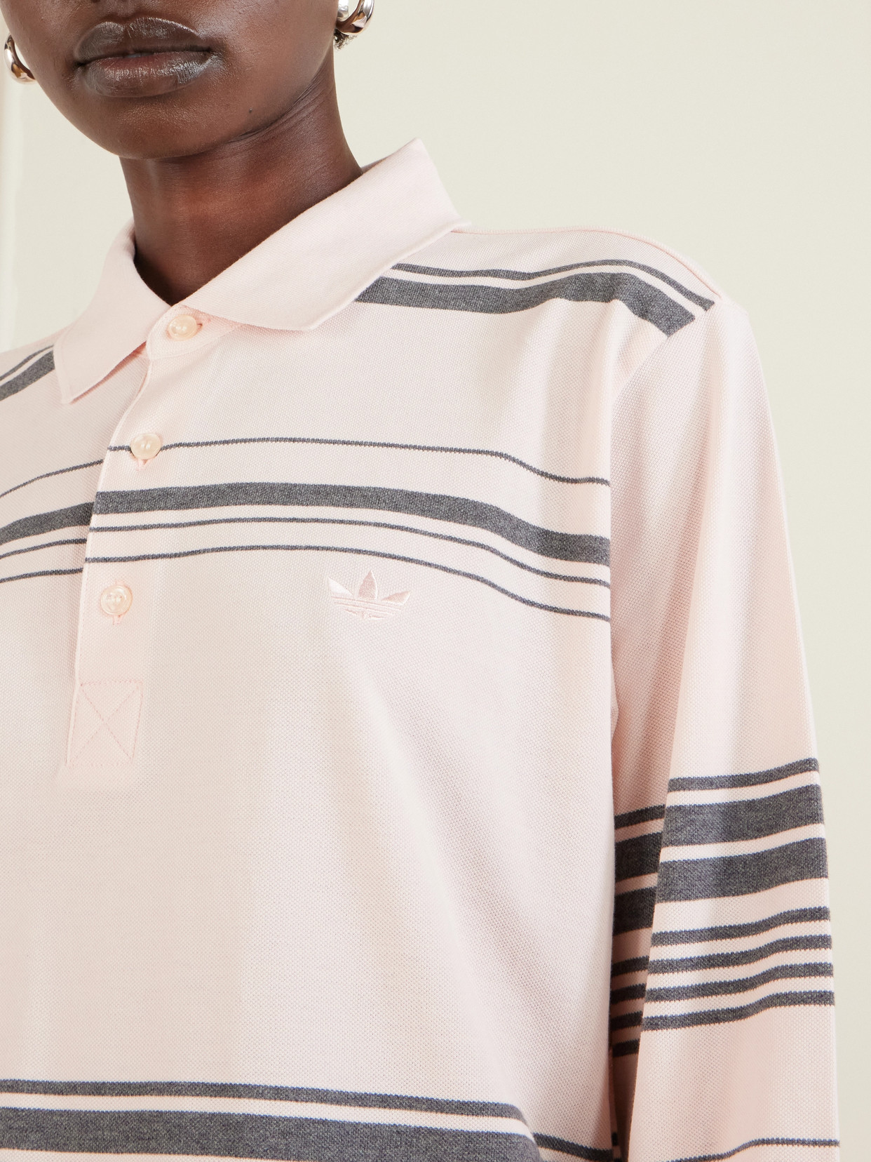 Adidas Originals + Wales Bonner Striped Cotton-piqué Polo Shirt In Multi