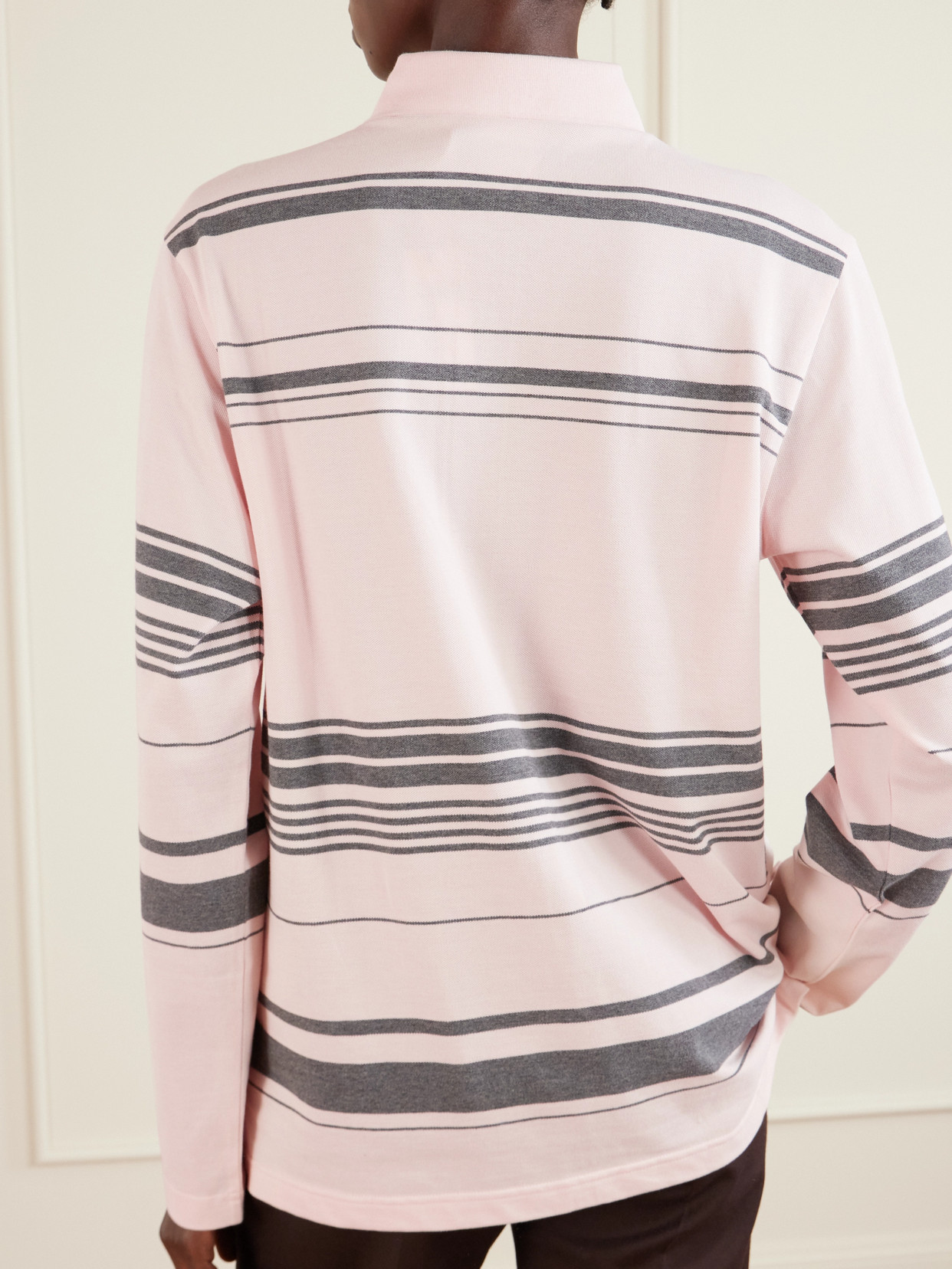 Adidas Originals + Wales Bonner Striped Cotton-piqué Polo Shirt In Multi