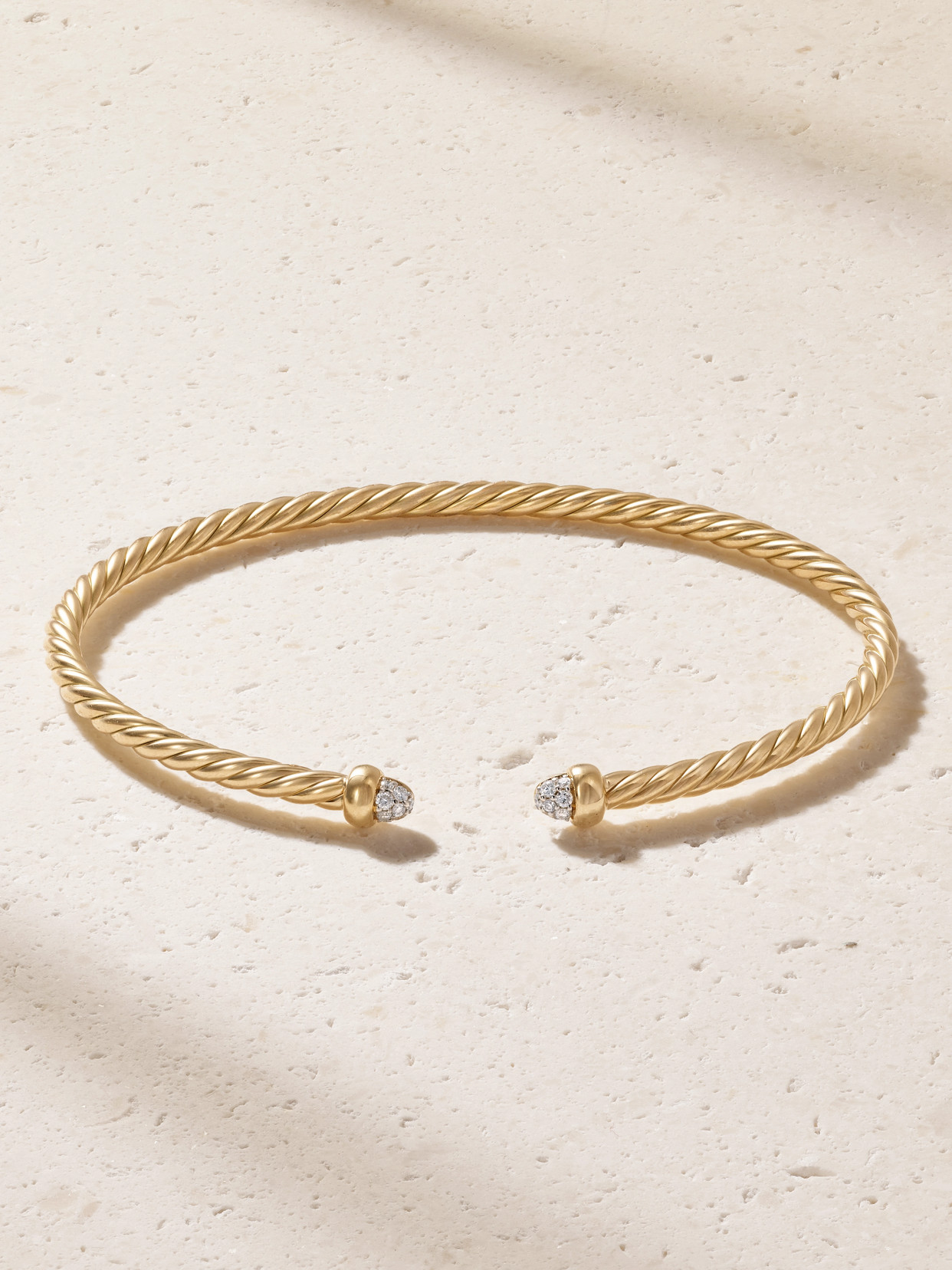 David Yurman Cablespira® 18-karat Gold Diamond Bracelet