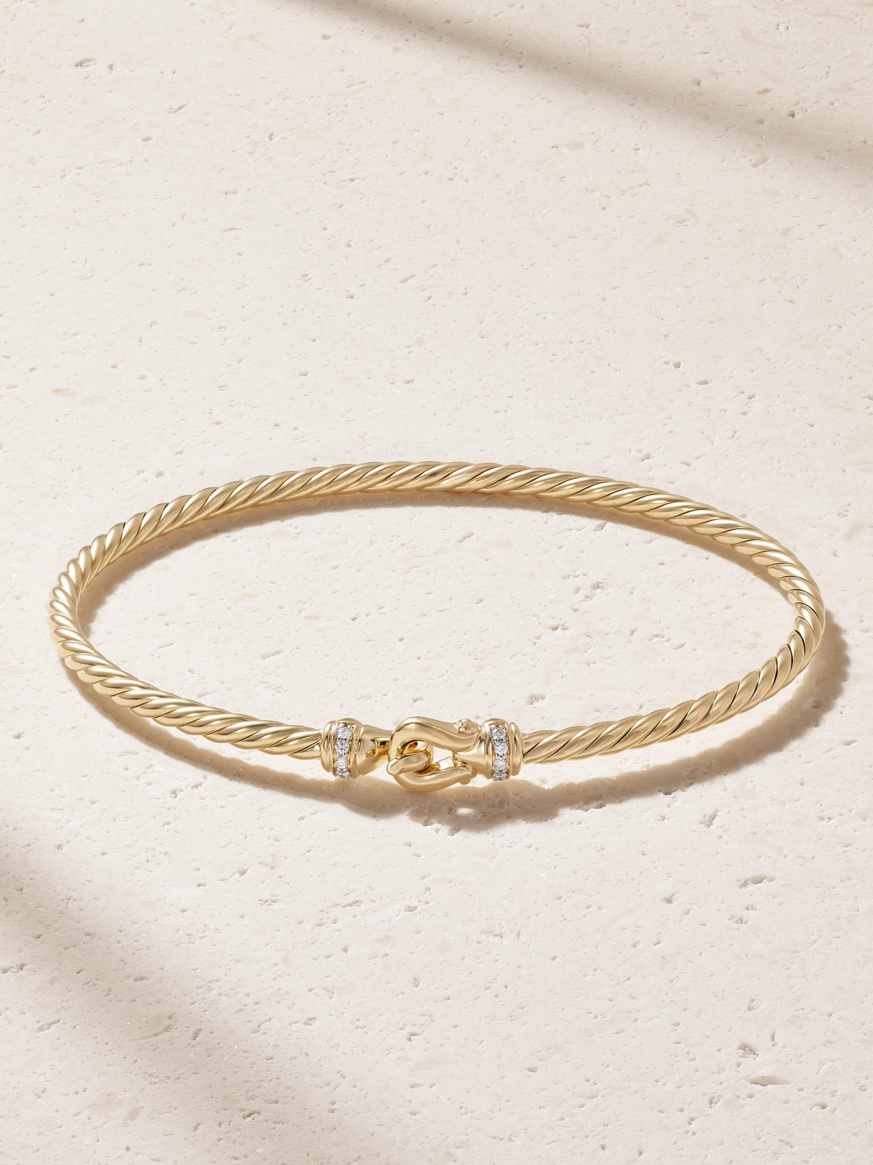 David Yurman Cablespira® 18-karat Gold Diamond Bracelet
