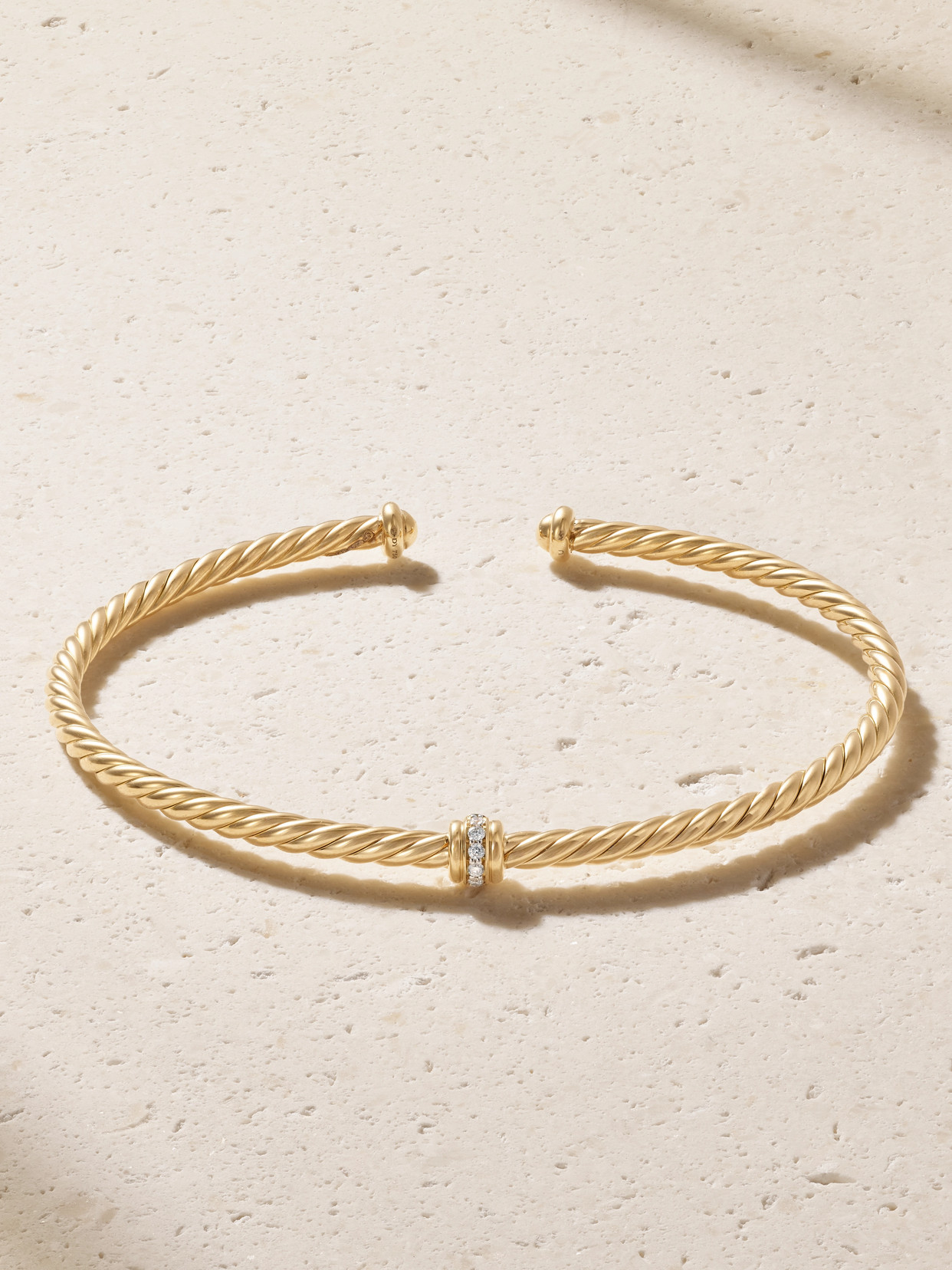 David Yurman Cablespira® 18-karat Gold Diamond Bracelet