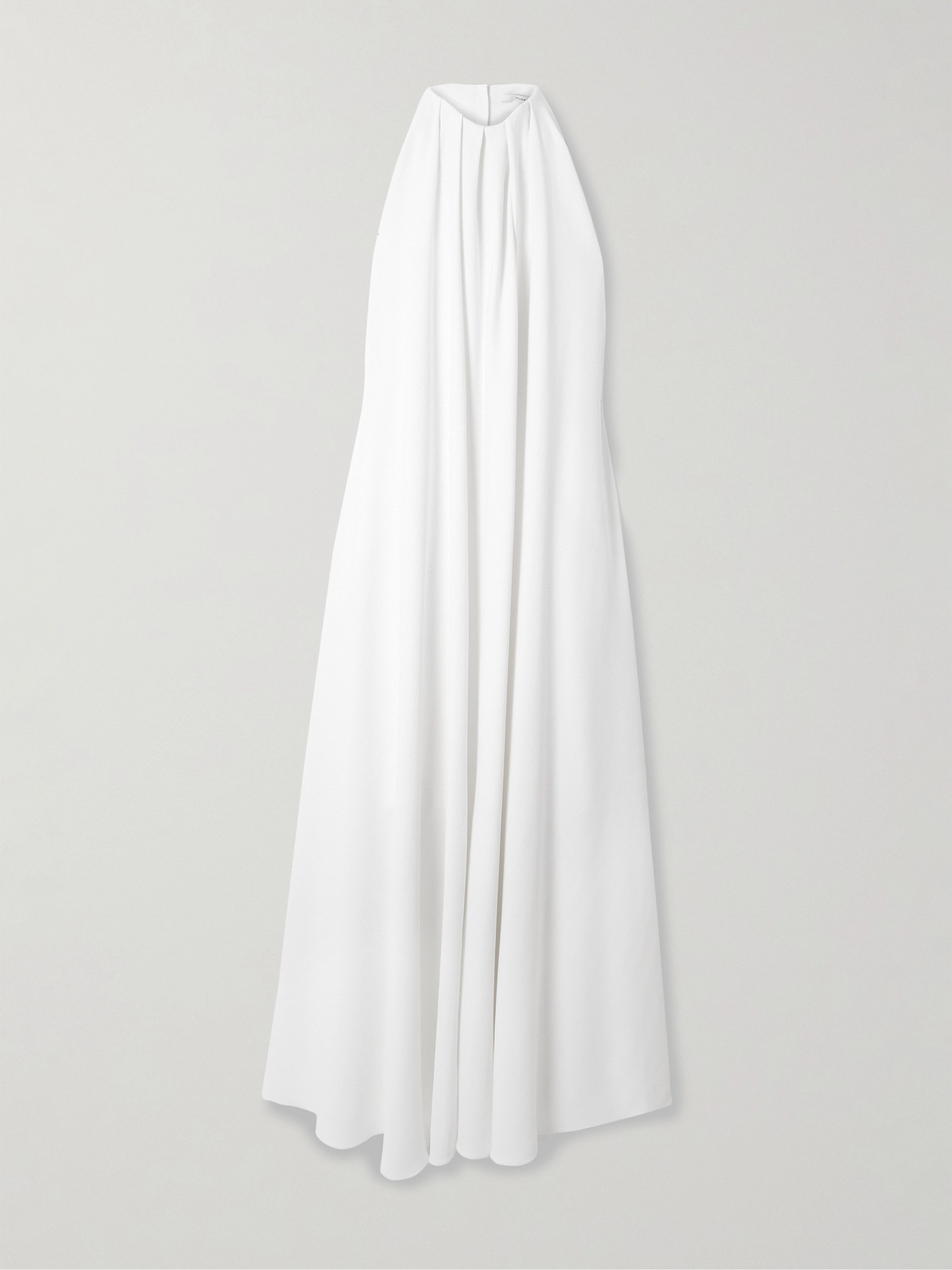 Givenchy Open-back Draped Cady Halterneck Maxi Dress In White
