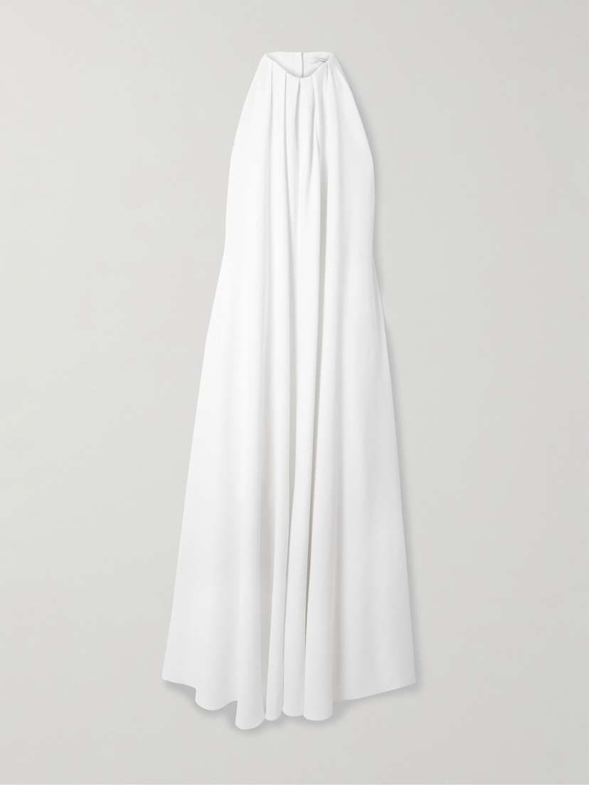 Givenchy Open-back Draped Cady Halterneck Maxi Dress
