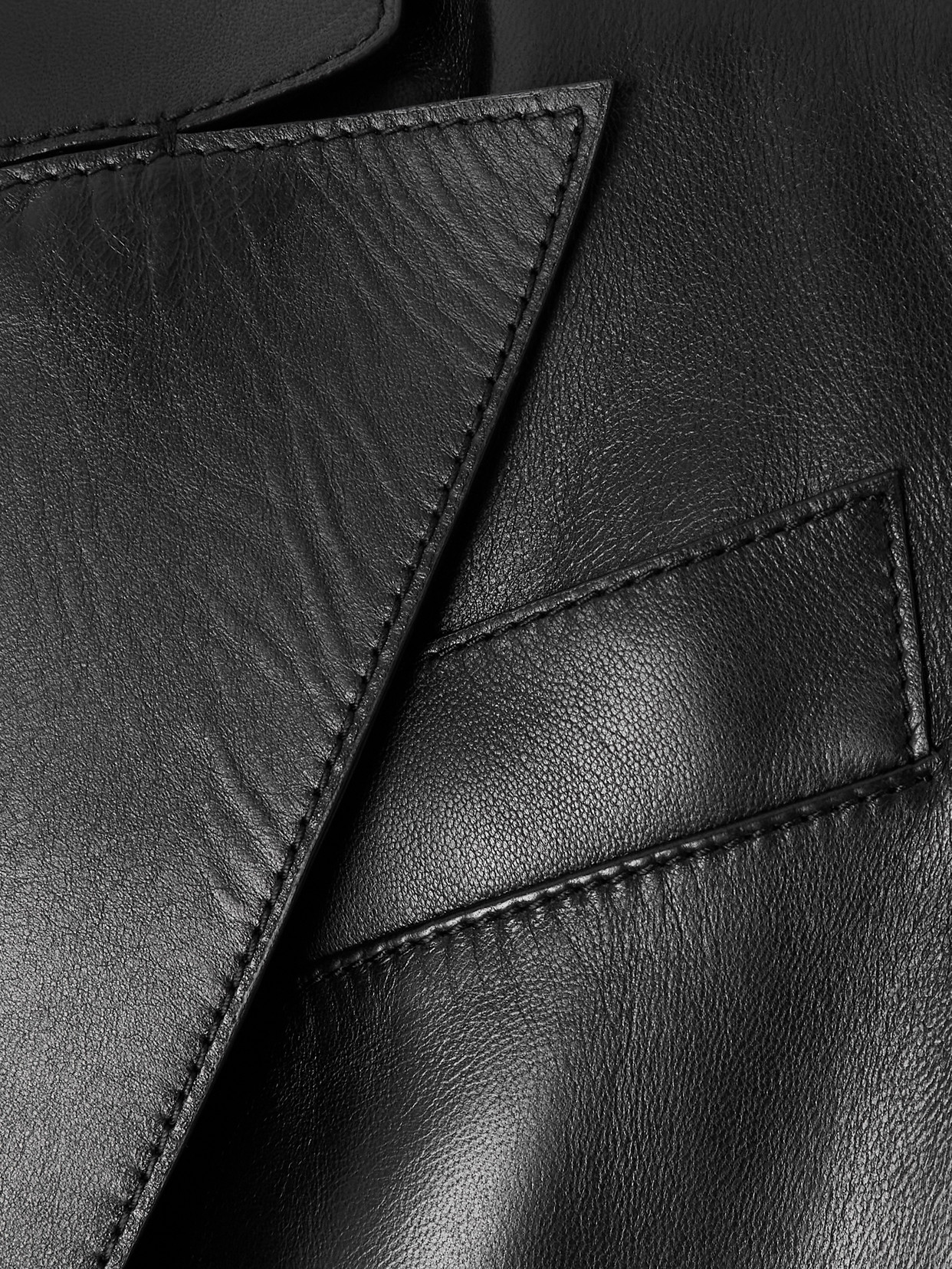 Givenchy Sleeveless Double-breasted Leather Jacket In Black