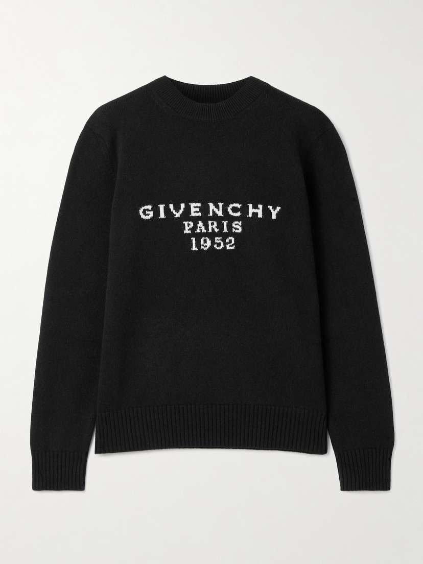 Givenchy Intarsia Wool And Cashmere-blend Sweater