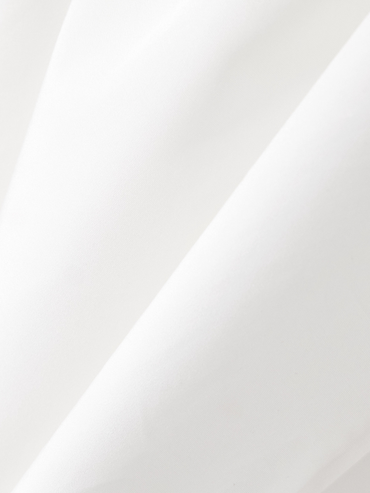 Bow-Detailed Draped Cotton-Poplin Shirt