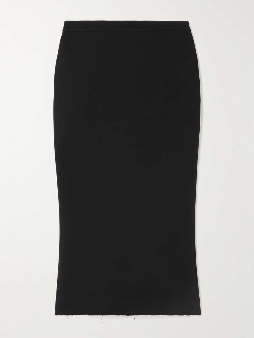 Givenchy Wool-blend Crepe Midi Skirt