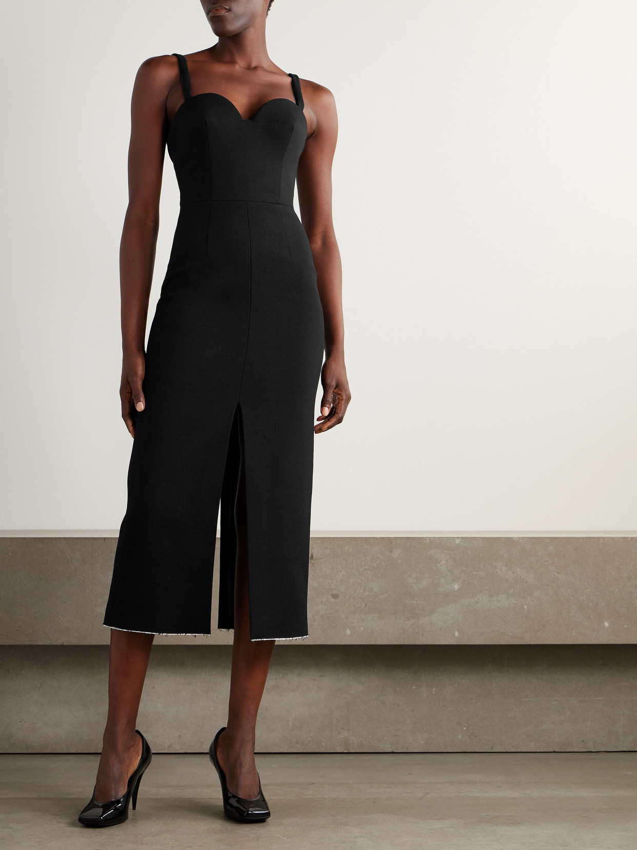 Givenchy Wool-blend Midi Dress In Black