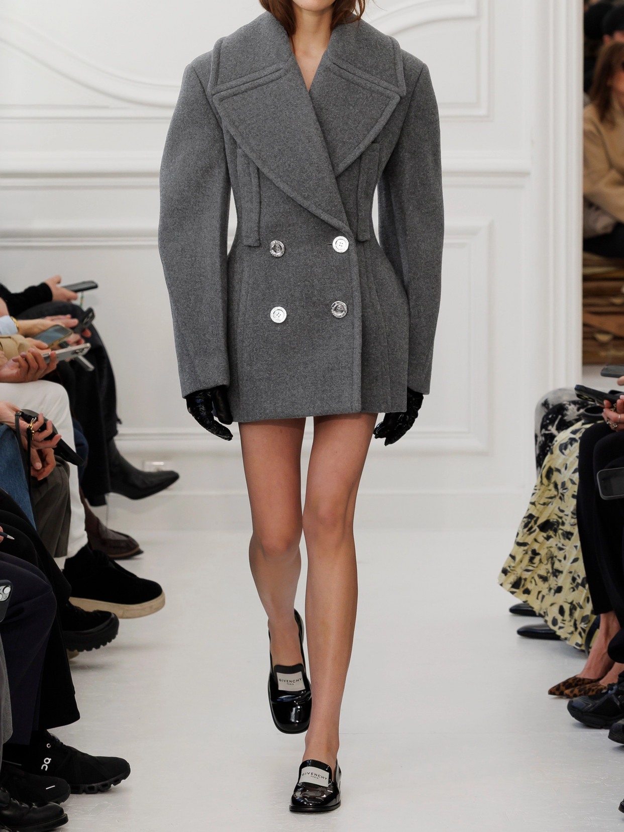 Givenchy Double-breasted Wool And Silk-blend Coat In Black