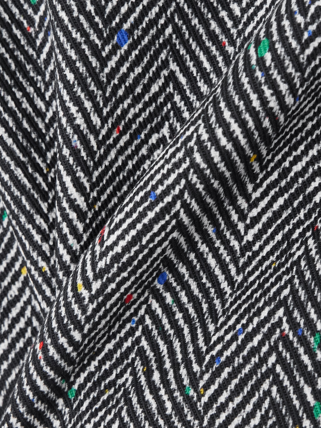 Givenchy Paneled Herringbone Cotton-twill Mini Skirt In Black