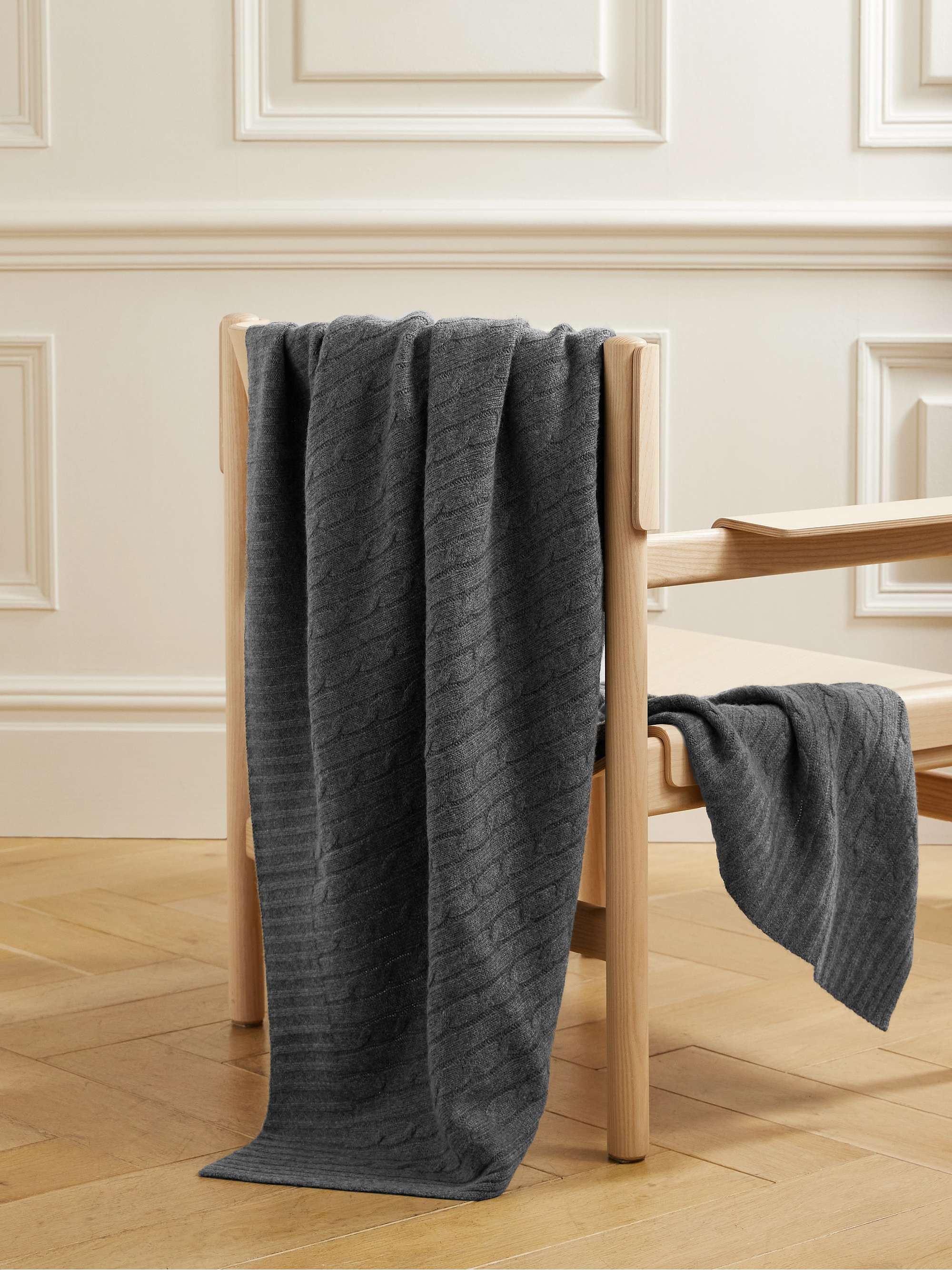 RALPH LAUREN HOME ケーブルニット カシミヤ ブランケット | NET