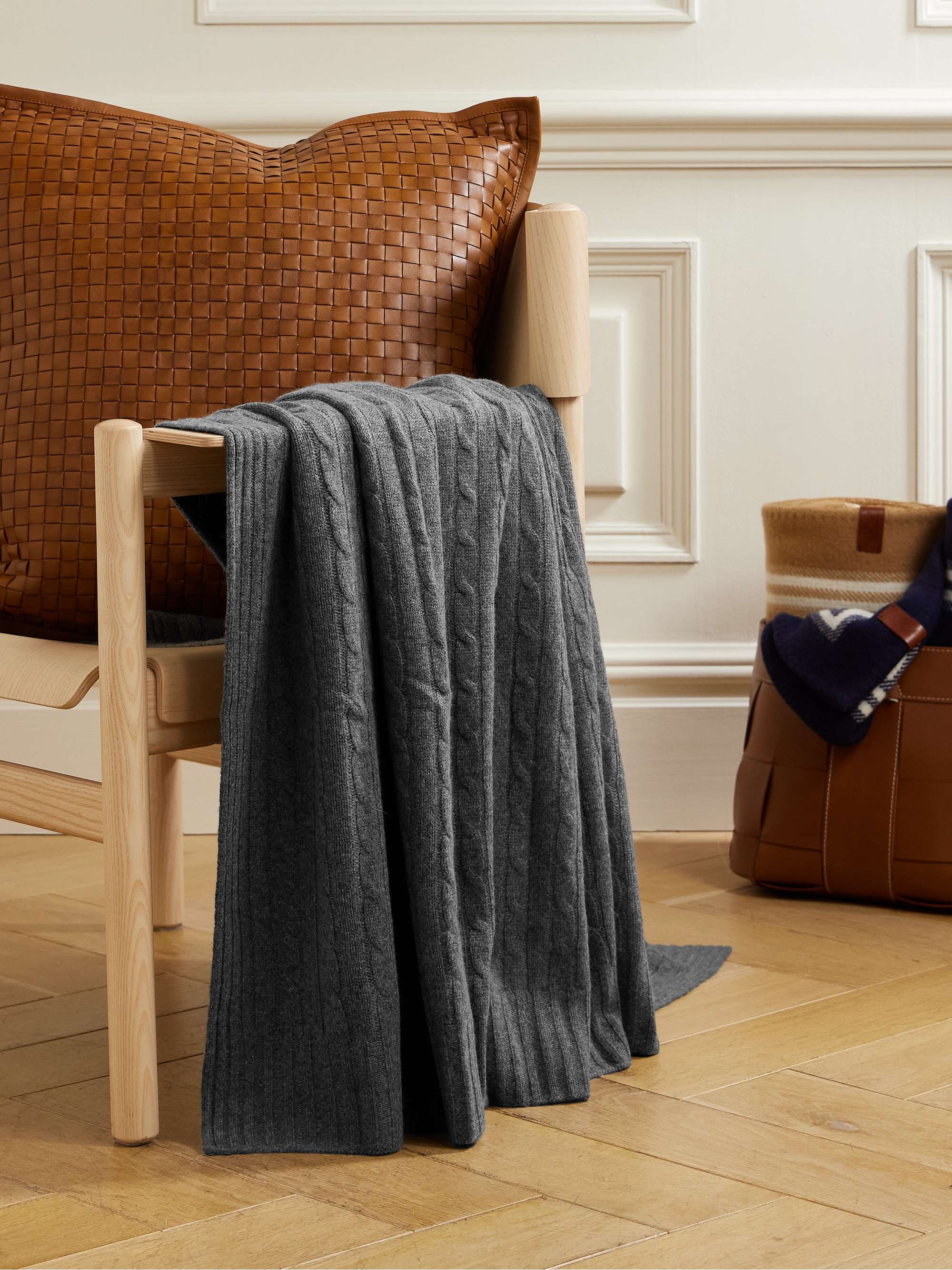RALPH LAUREN HOME ケーブルニット カシミヤ ブランケット | NET