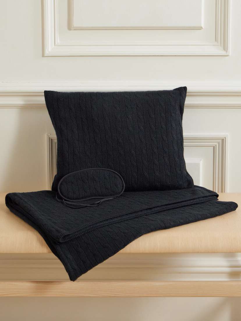 Ralph Lauren Home Cable-knit Cashmere Travel Set
