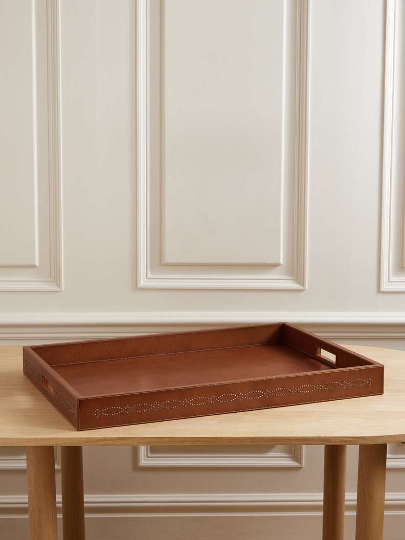 Ralph Lauren Home Bromley Studded Leather Tray